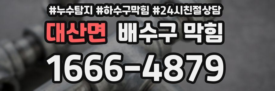 대산면 배수구 막힘