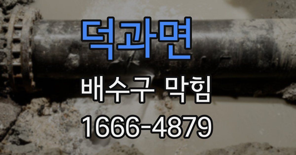 덕과면 배수구 막힘