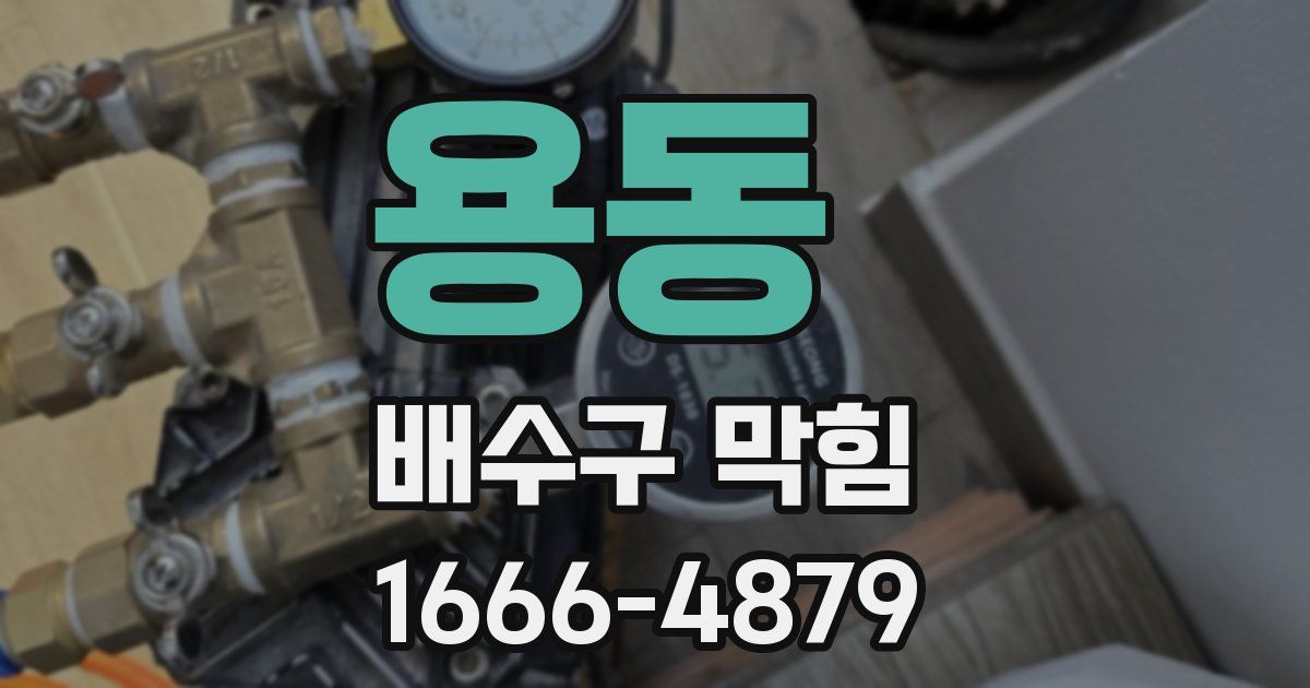 용동 배수구 막힘