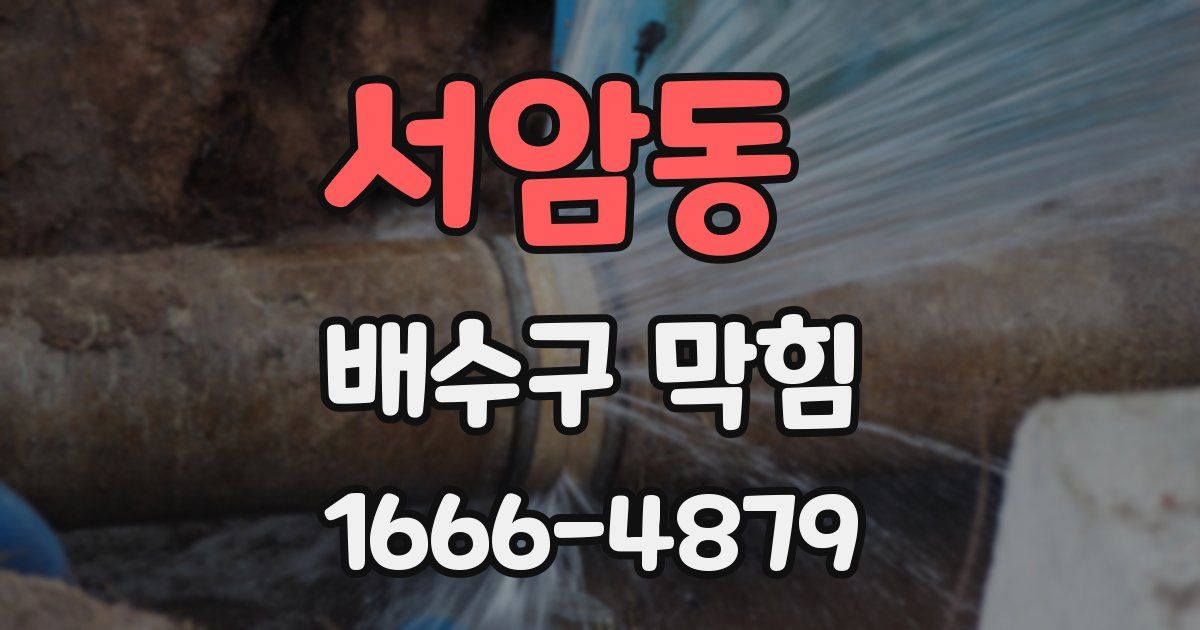 서암동 배수구 막힘
