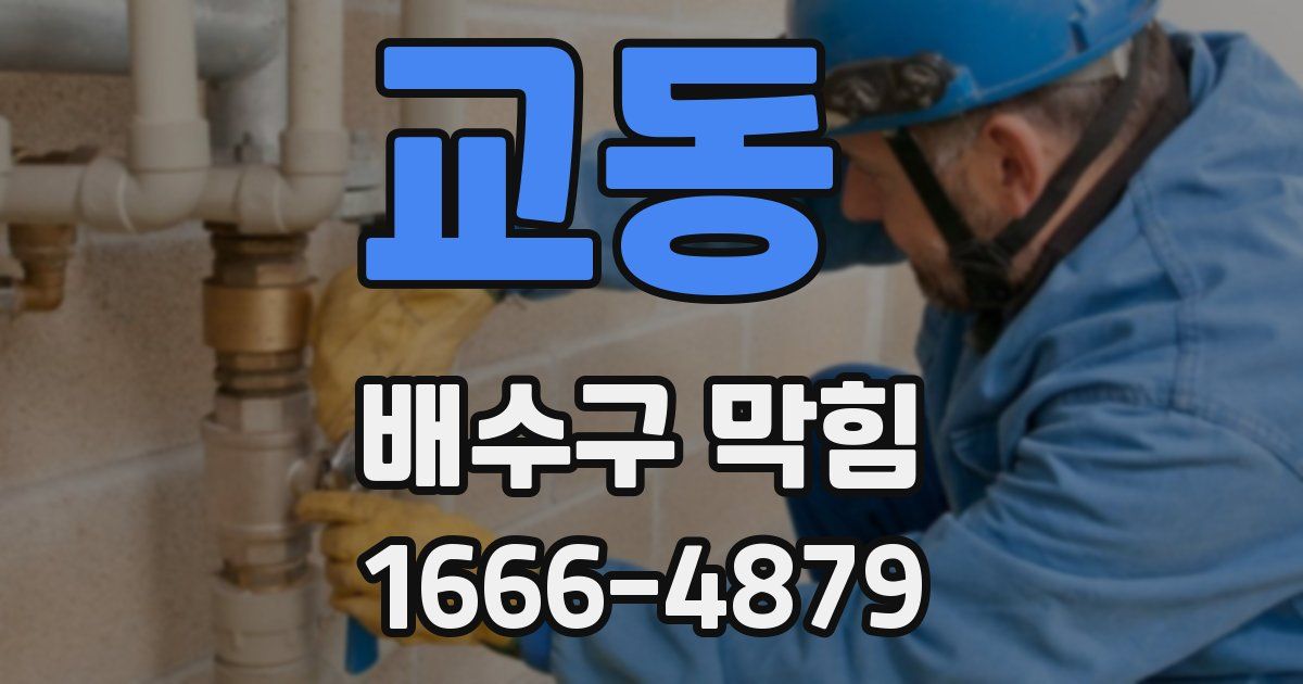 교동 배수구 막힘