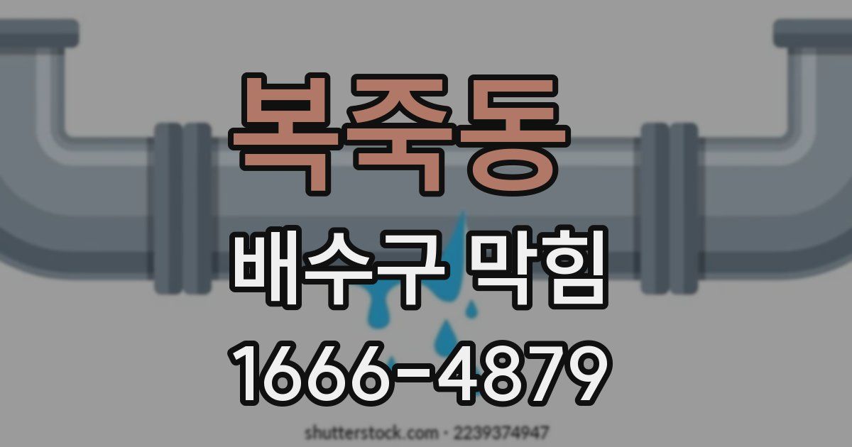 복죽동 배수구 막힘