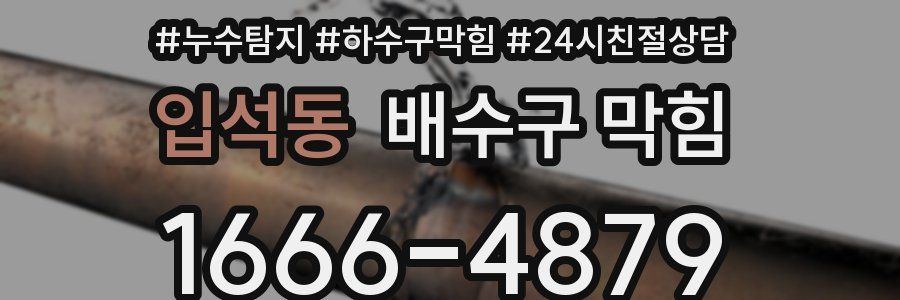 입석동 배수구 막힘