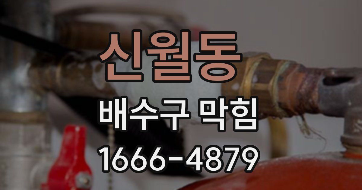신월동 배수구 막힘