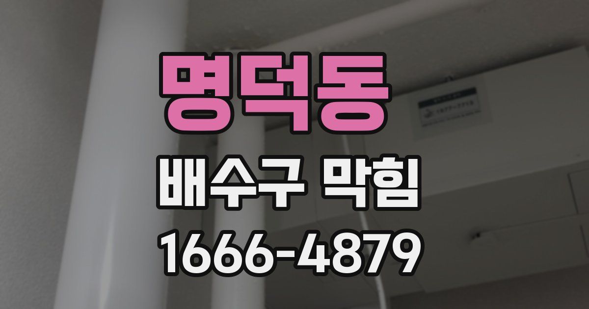 명덕동 배수구 막힘