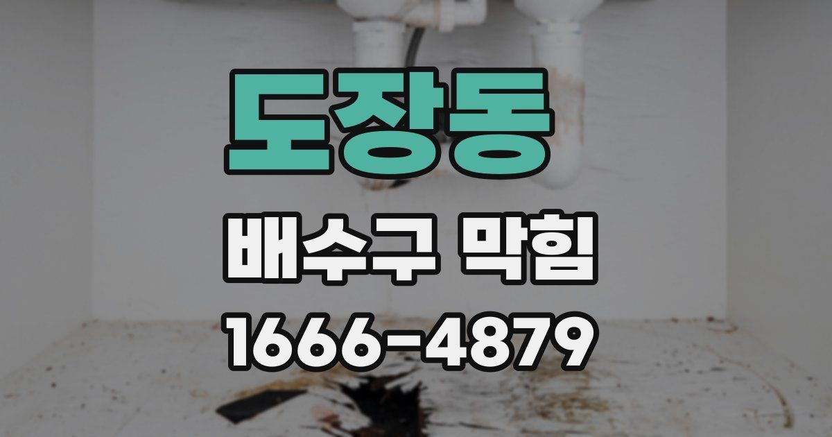 도장동 배수구 막힘