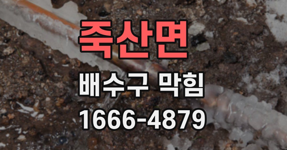 죽산면 배수구 막힘