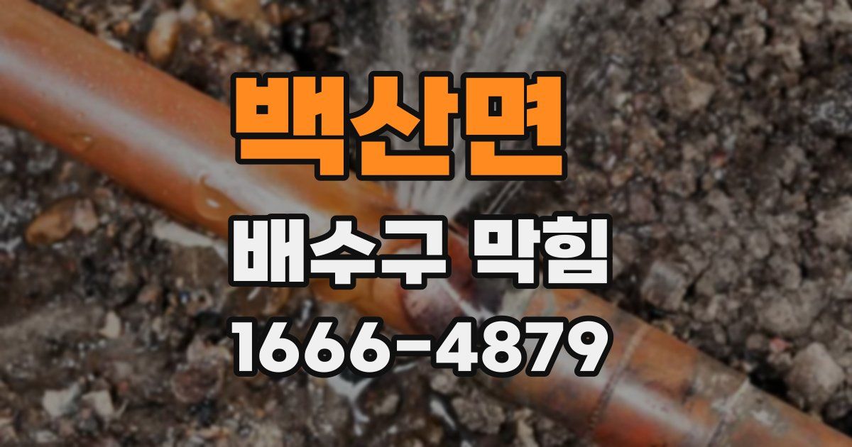 백산면 배수구 막힘
