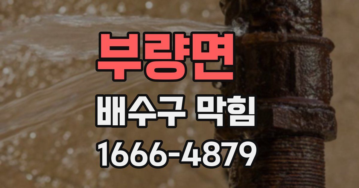 부량면 배수구 막힘