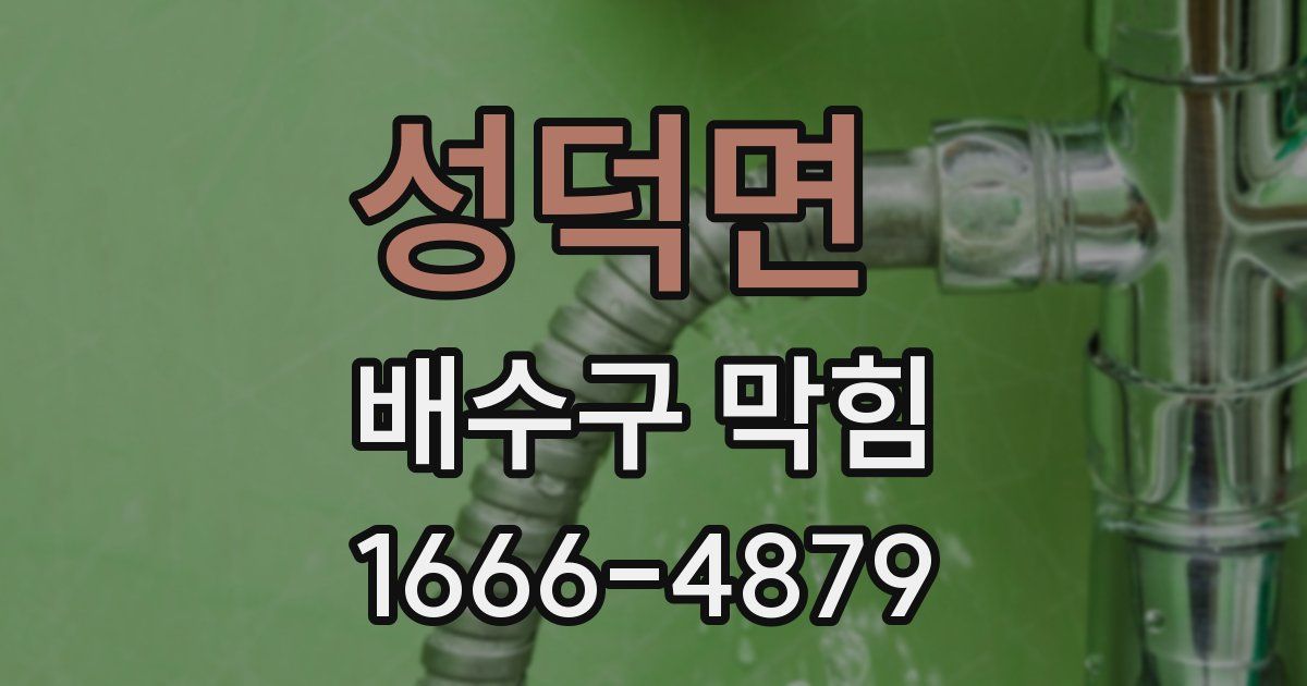 성덕면 배수구 막힘