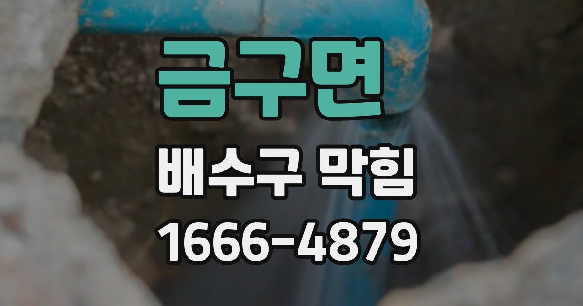금구면 배수구 막힘