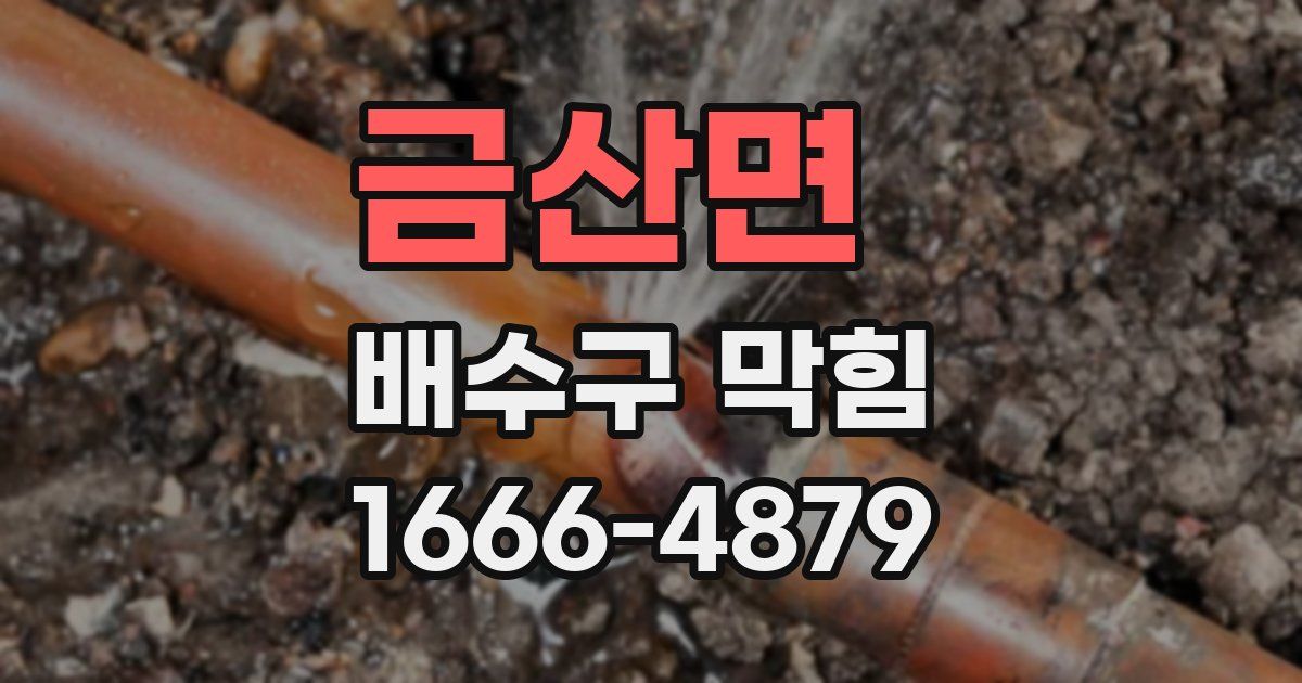 금산면 배수구 막힘