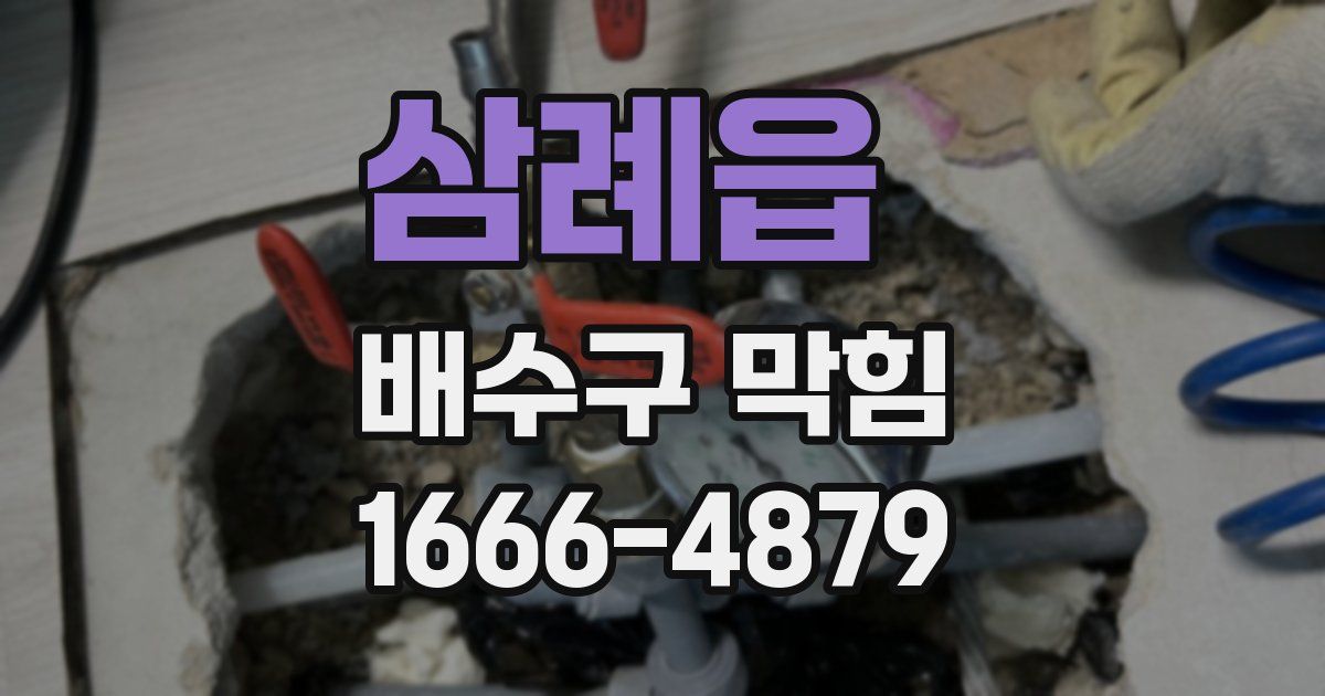 삼례읍 배수구 막힘