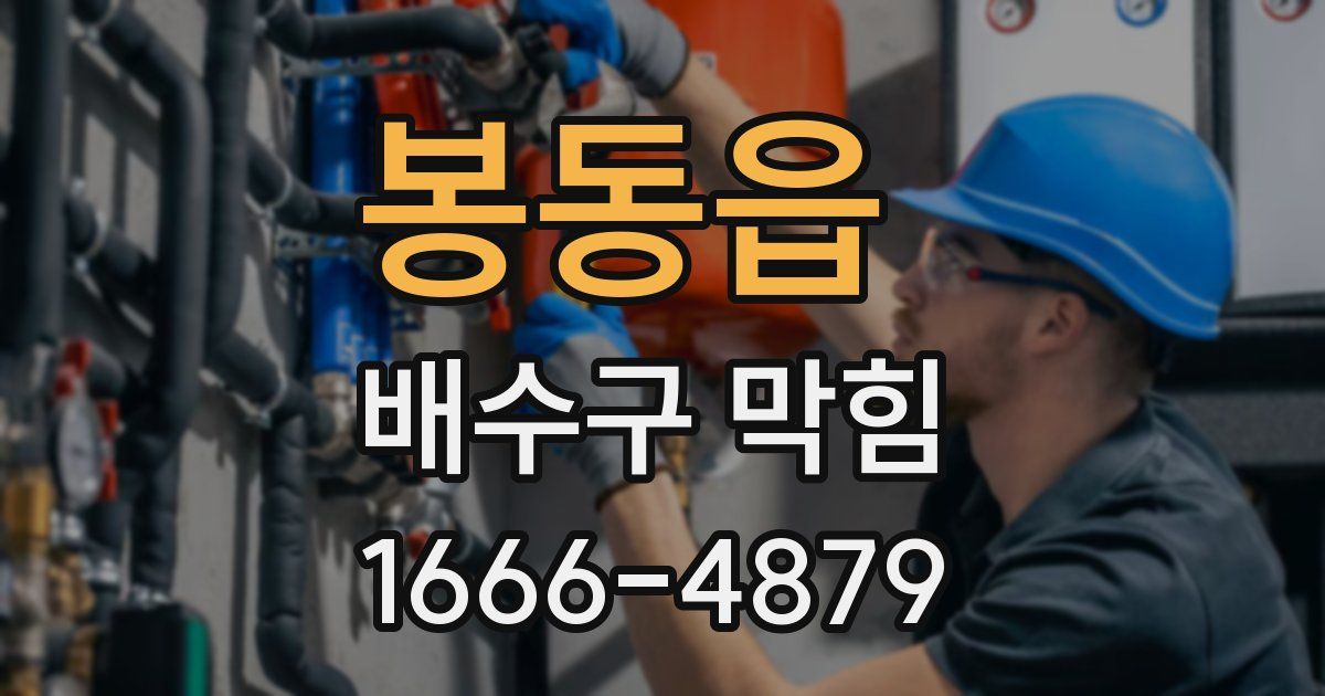봉동읍 배수구 막힘