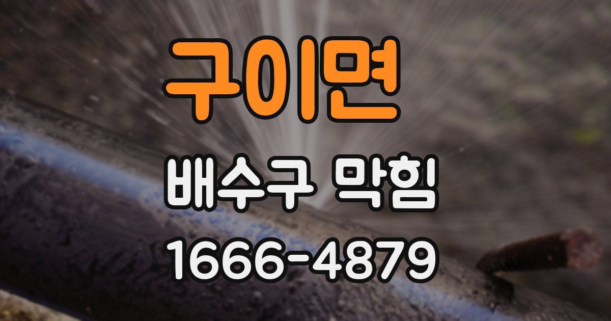 구이면 배수구 막힘