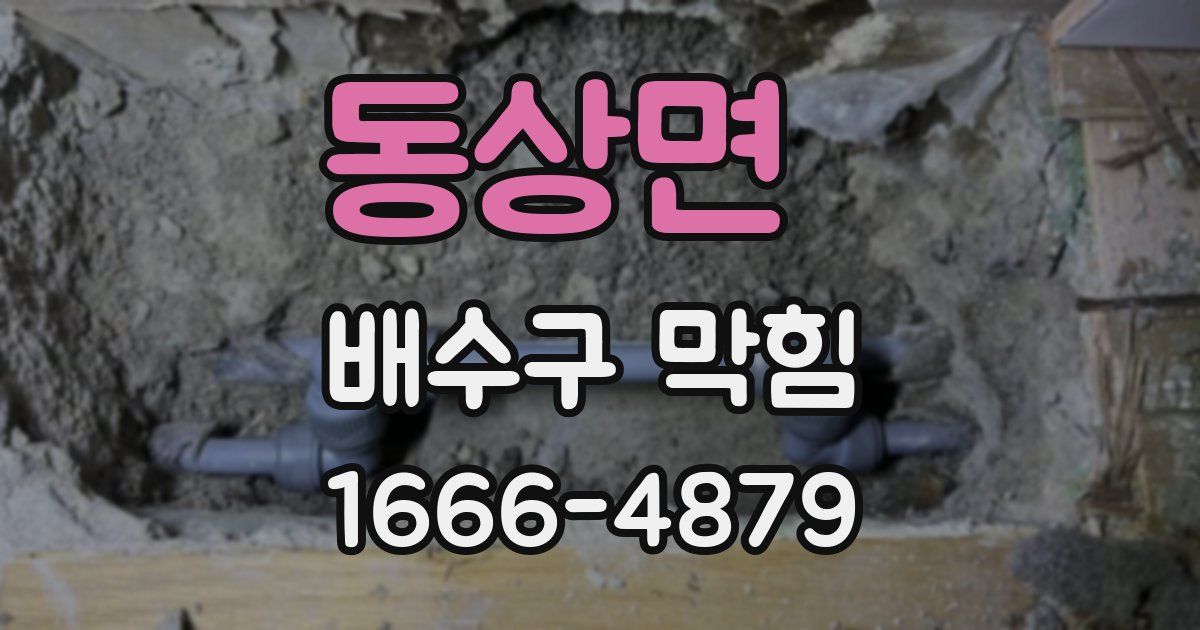 동상면 배수구 막힘
