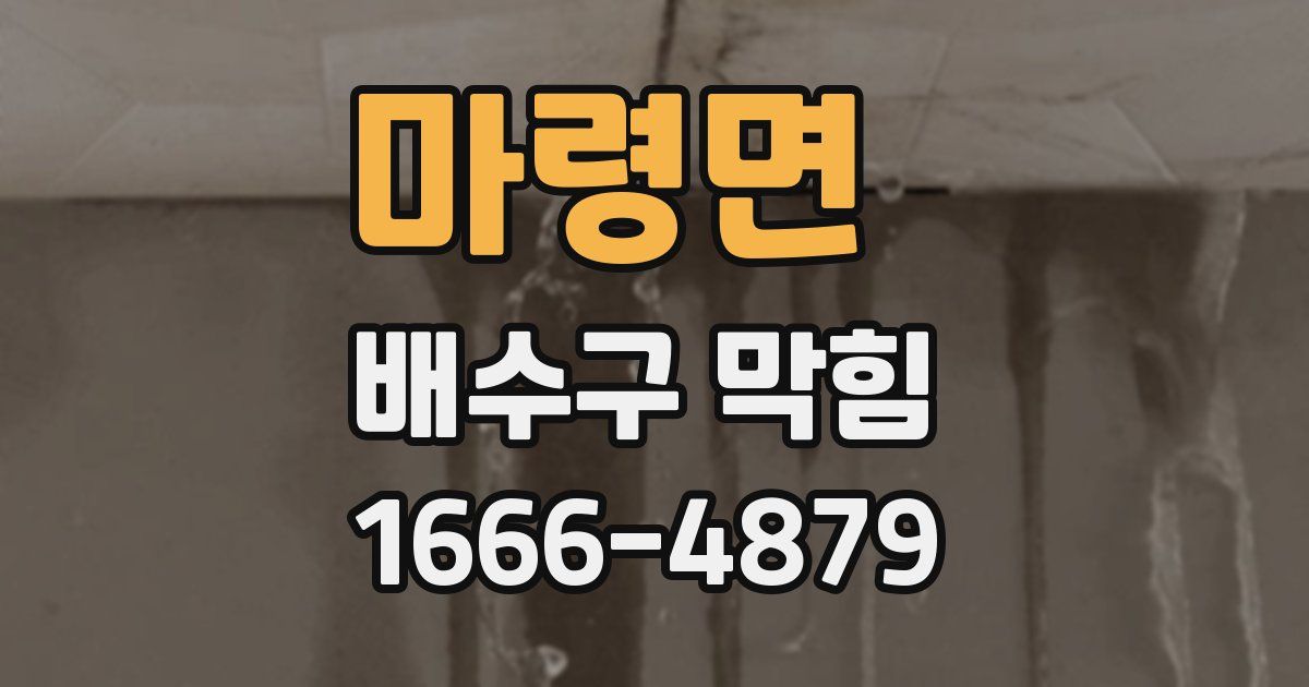 마령면 배수구 막힘