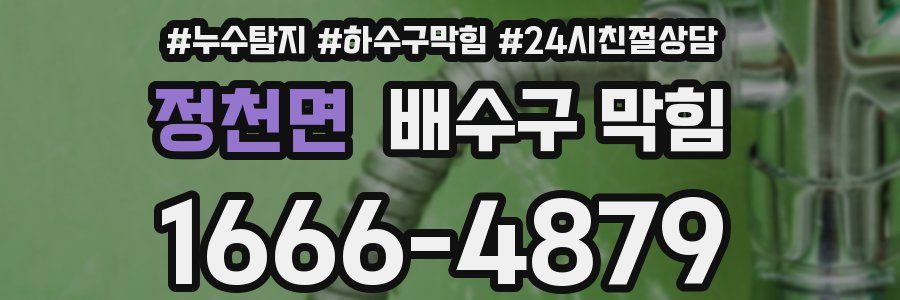 정천면 배수구 막힘