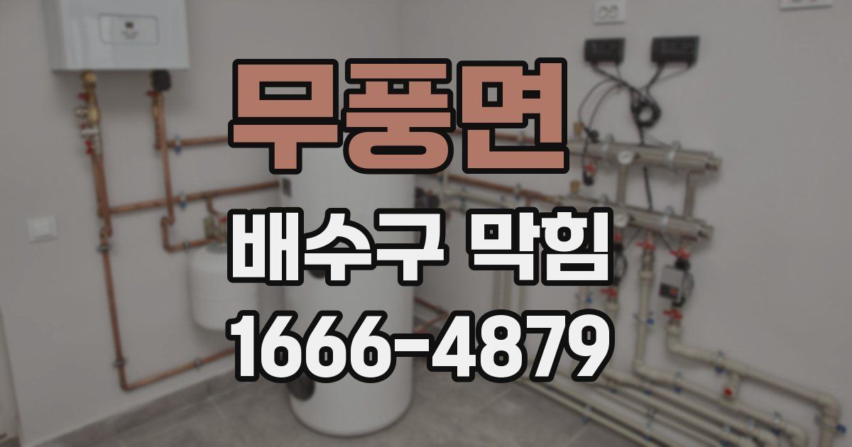 무풍면 배수구 막힘