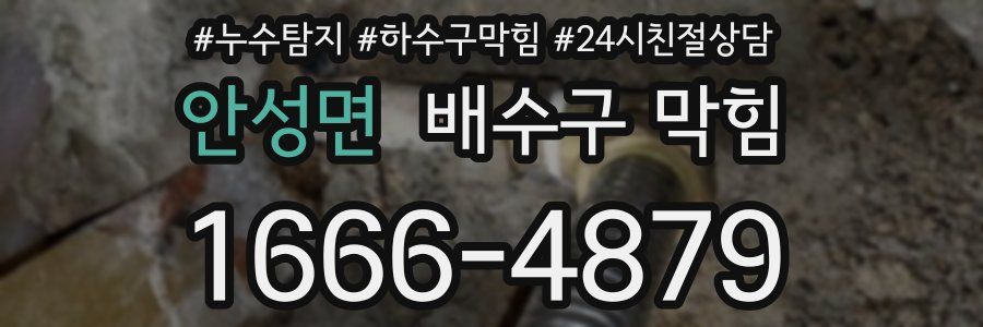 안성면 배수구 막힘