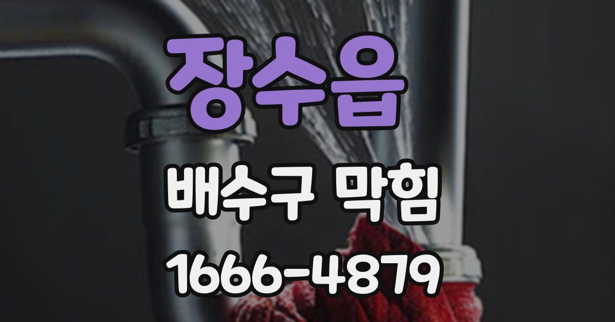 장수읍 배수구 막힘