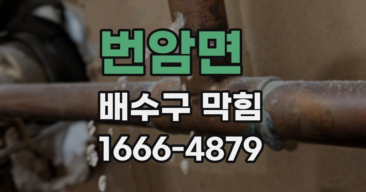 번암면 배수구 막힘