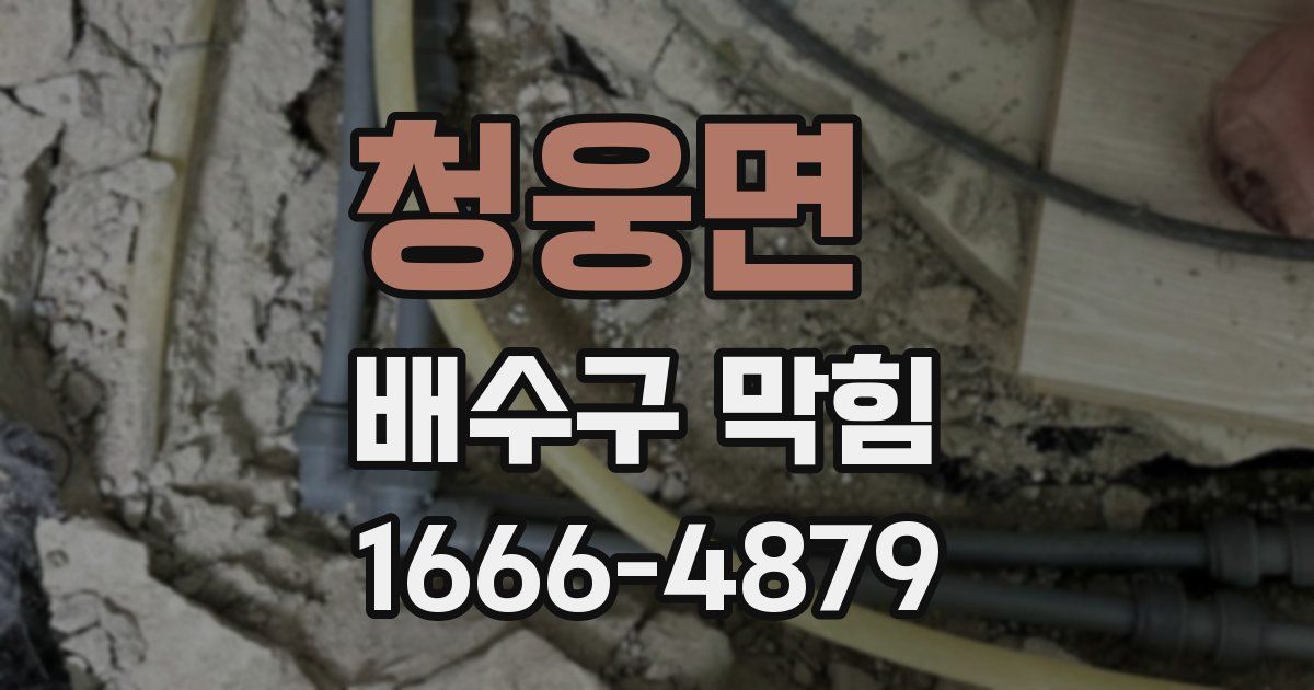 청웅면 배수구 막힘