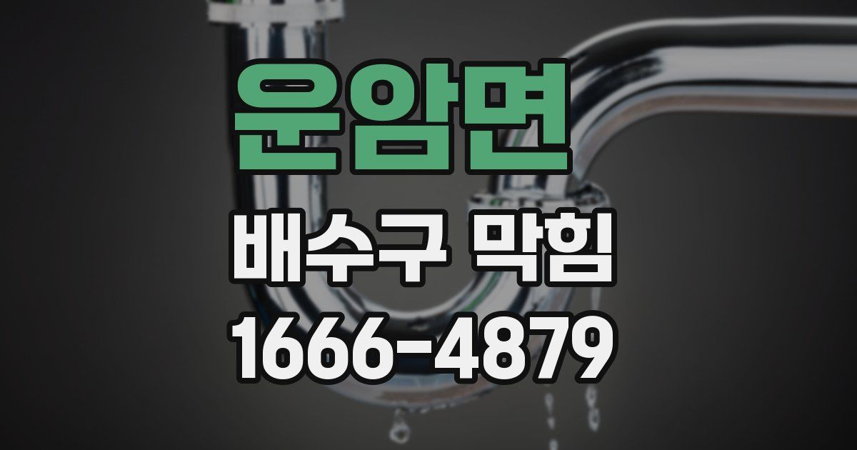 운암면 배수구 막힘