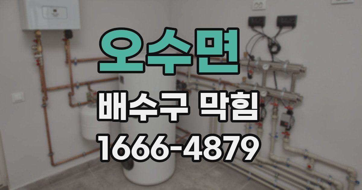 오수면 배수구 막힘