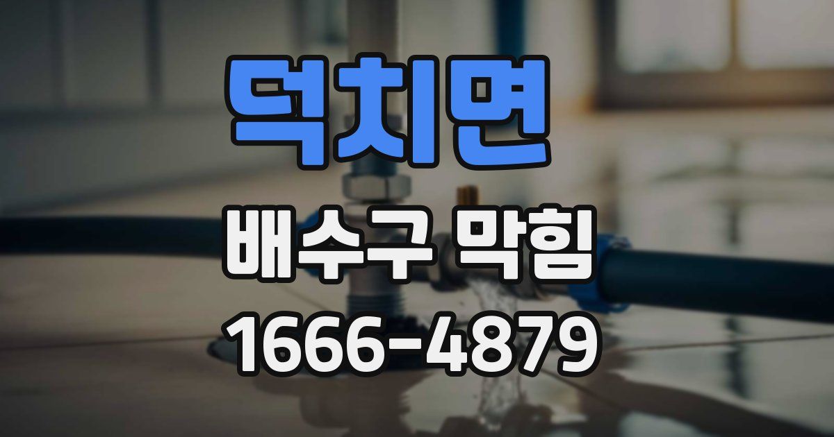 덕치면 배수구 막힘