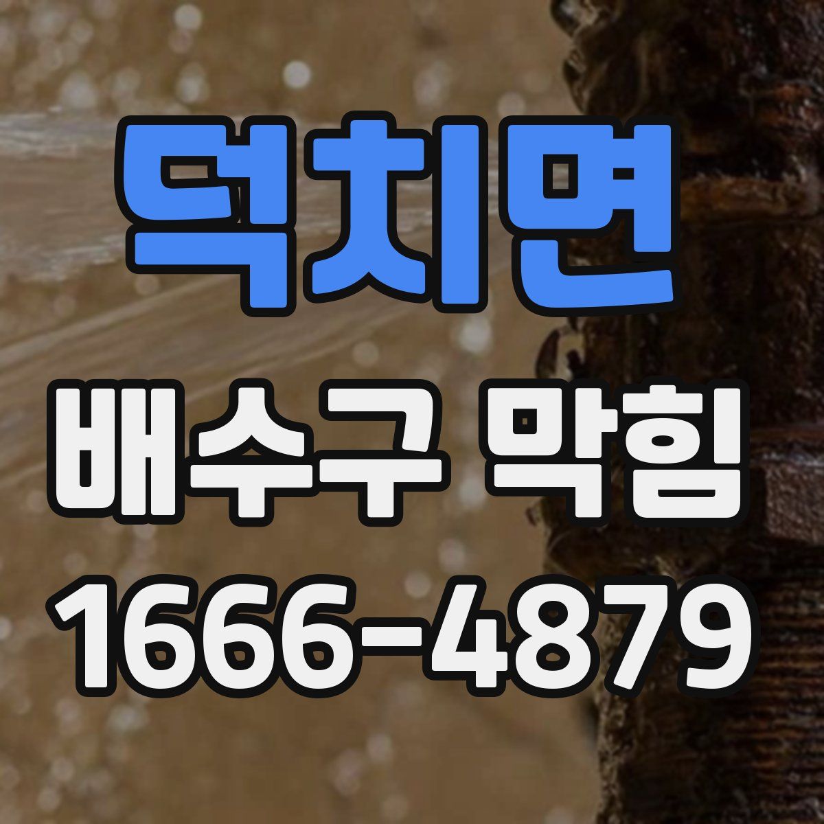덕치면 배수구 막힘