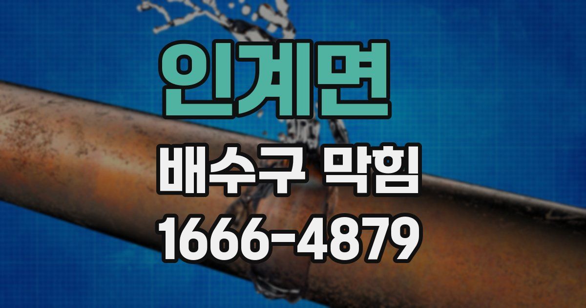 인계면 배수구 막힘