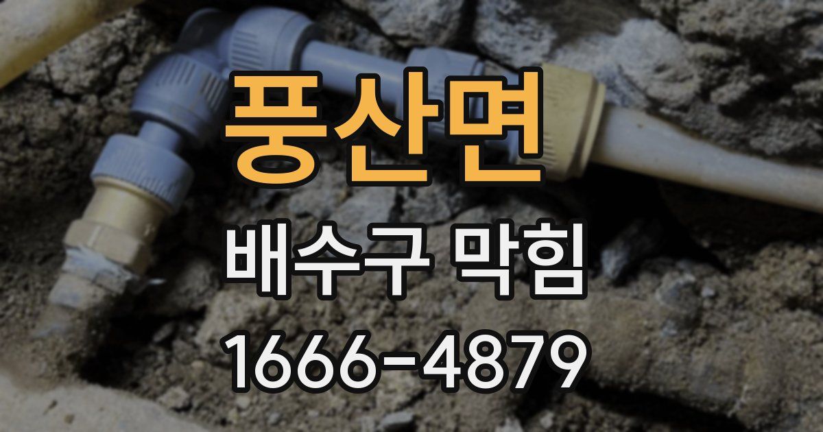 풍산면 배수구 막힘