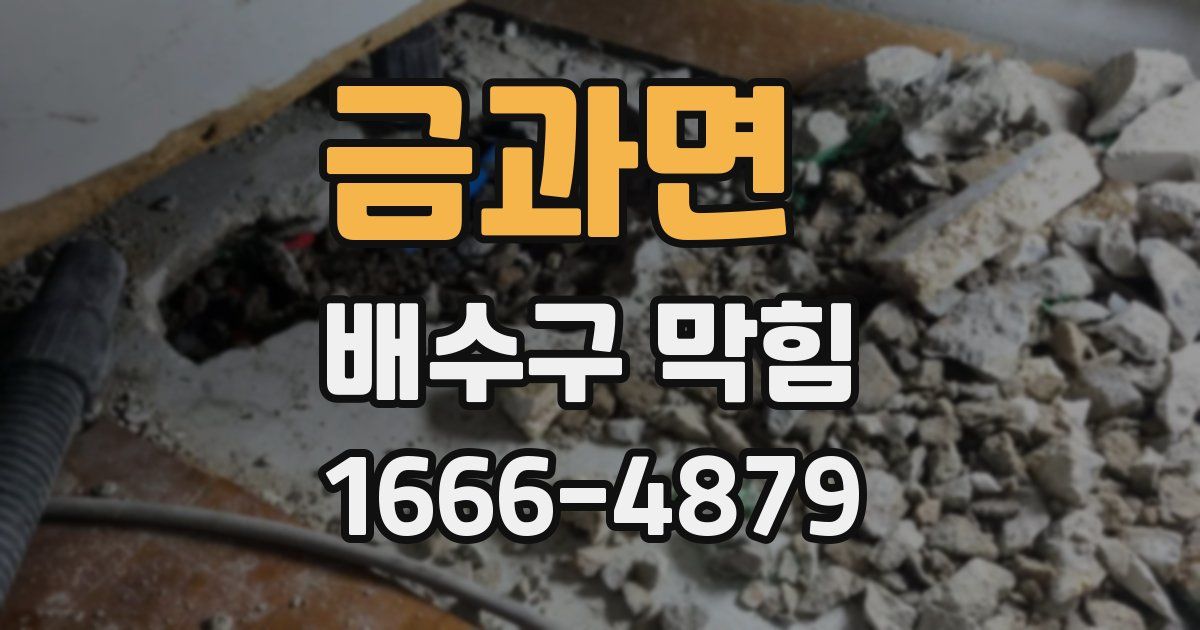금과면 배수구 막힘