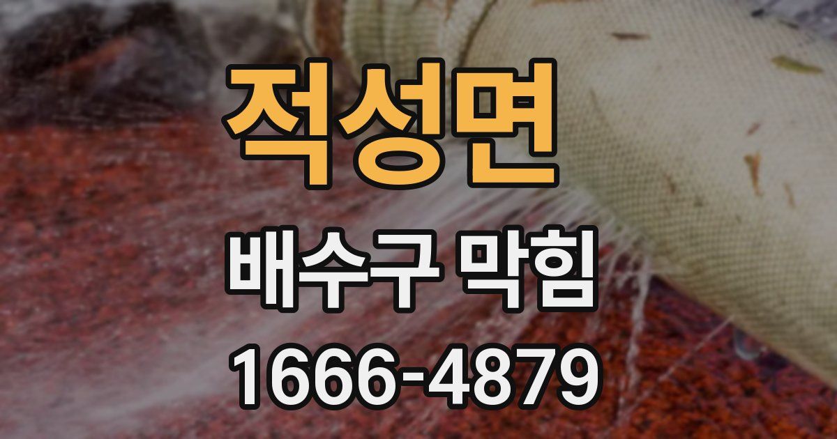 적성면 배수구 막힘