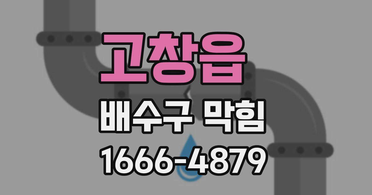 고창읍 배수구 막힘