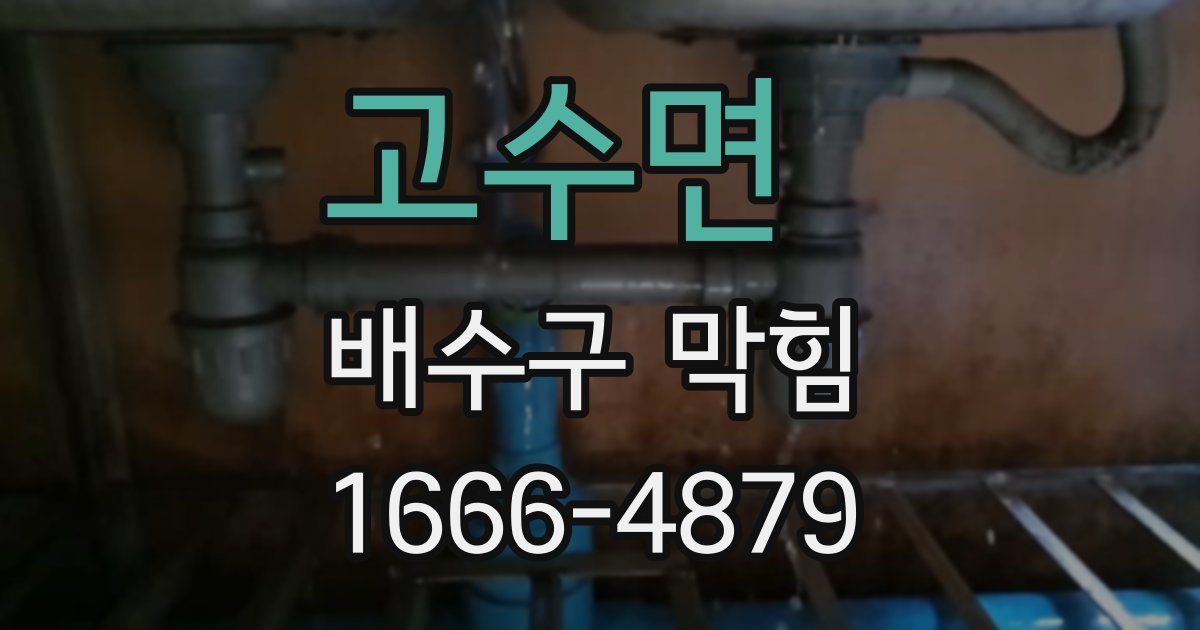 고수면 배수구 막힘