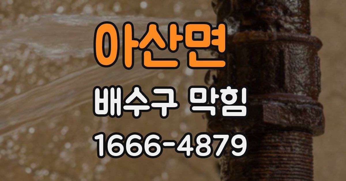 아산면 배수구 막힘