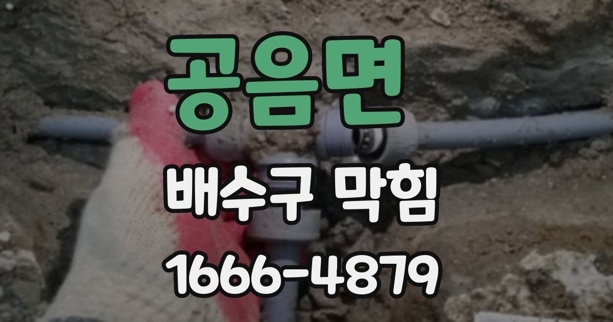 공음면 배수구 막힘