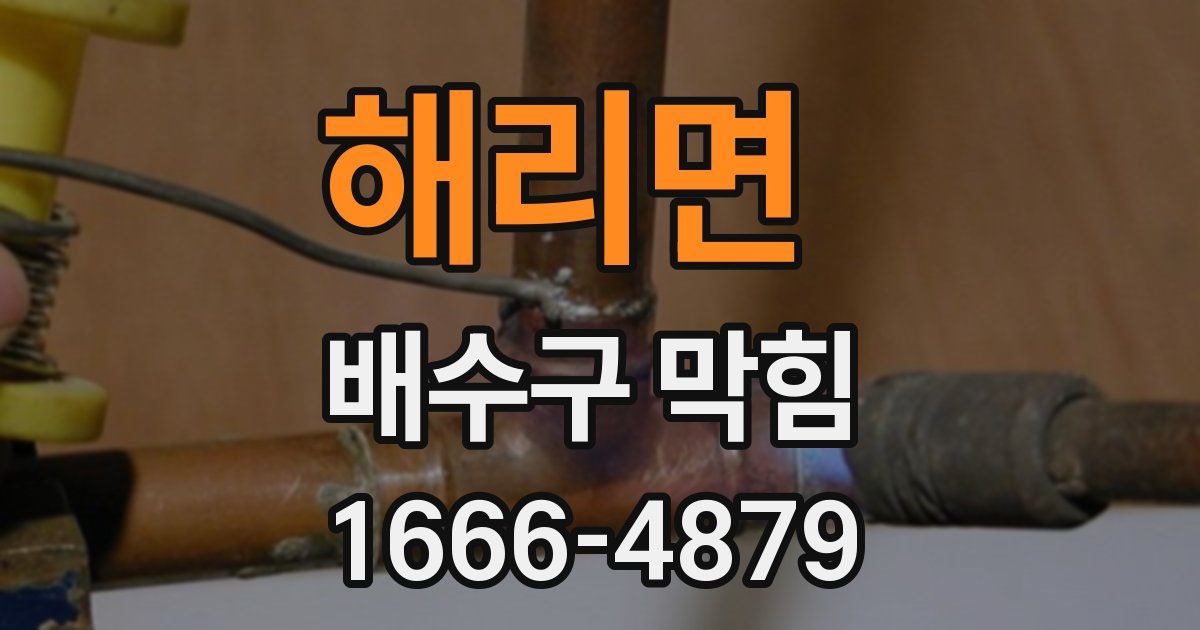 해리면 배수구 막힘