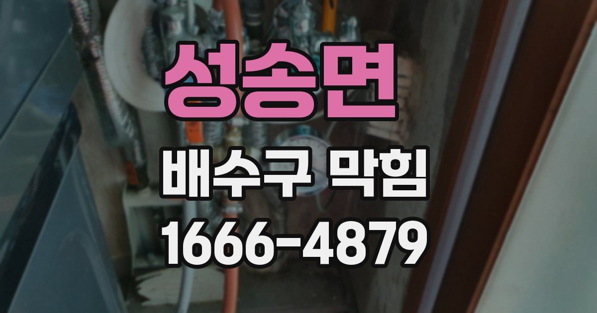 성송면 배수구 막힘