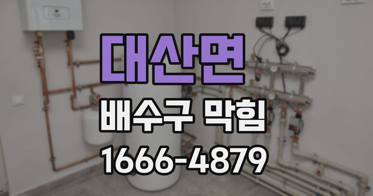 대산면 배수구 막힘
