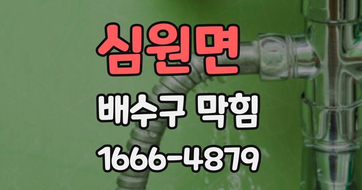 심원면 배수구 막힘