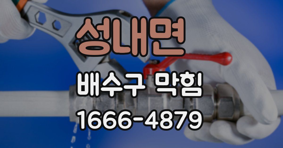 성내면 배수구 막힘