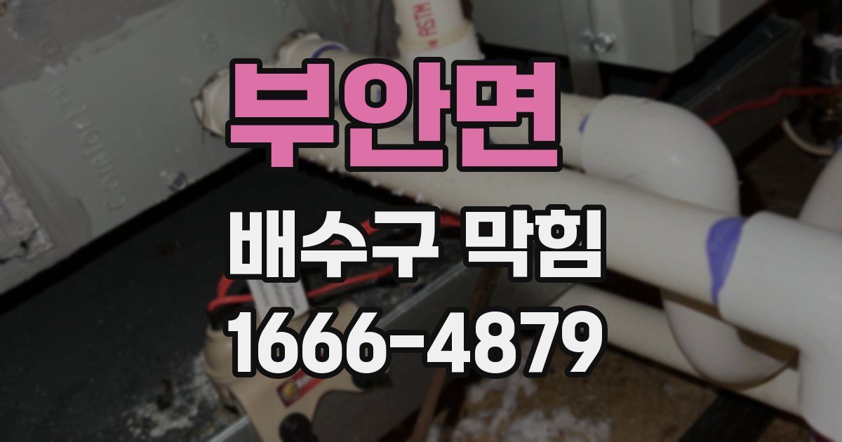 부안면 배수구 막힘