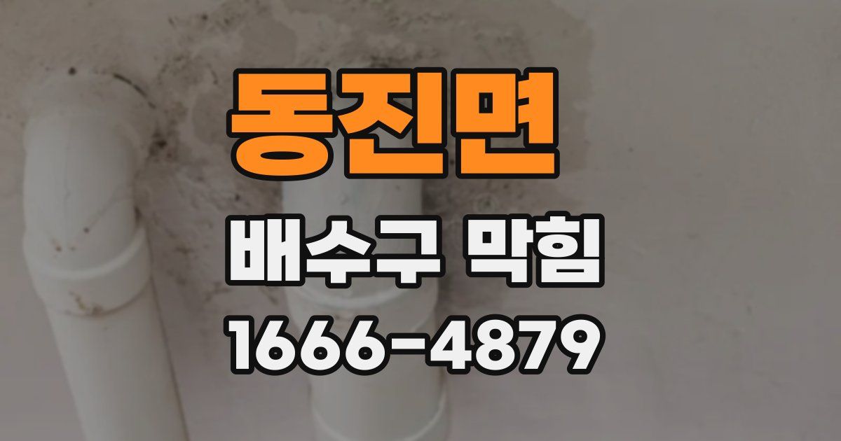 동진면 배수구 막힘