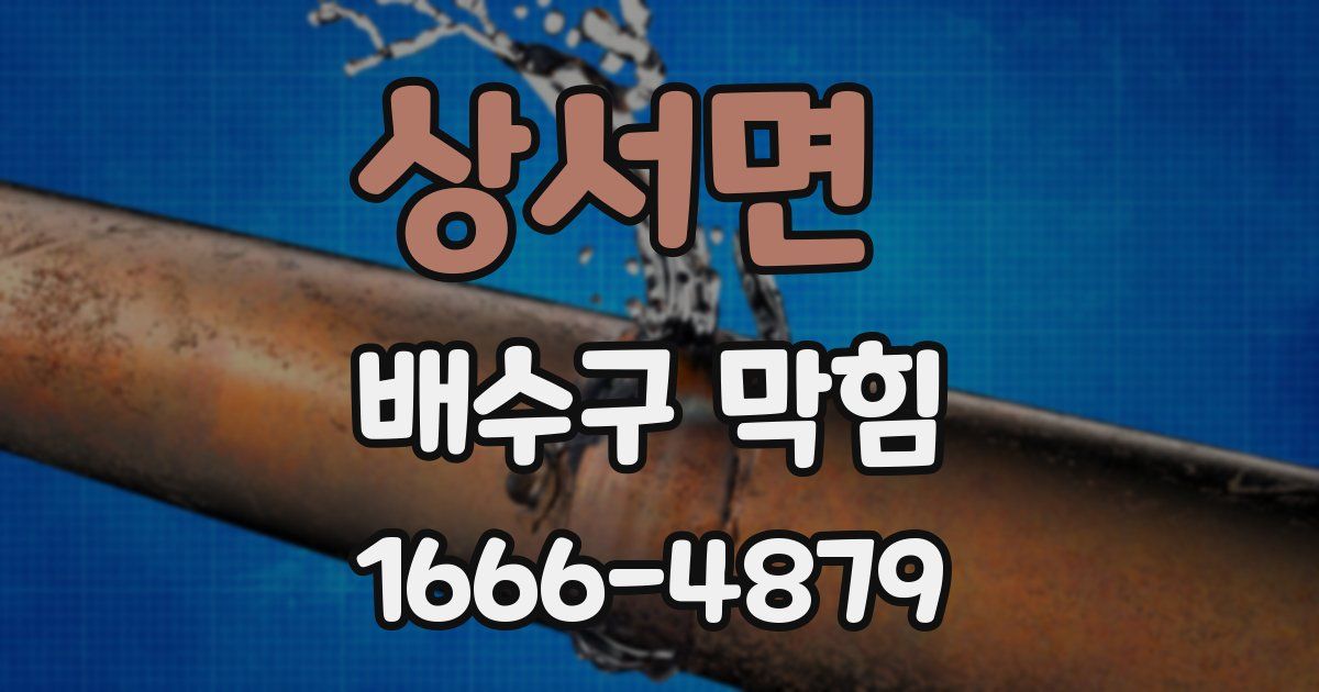 상서면 배수구 막힘