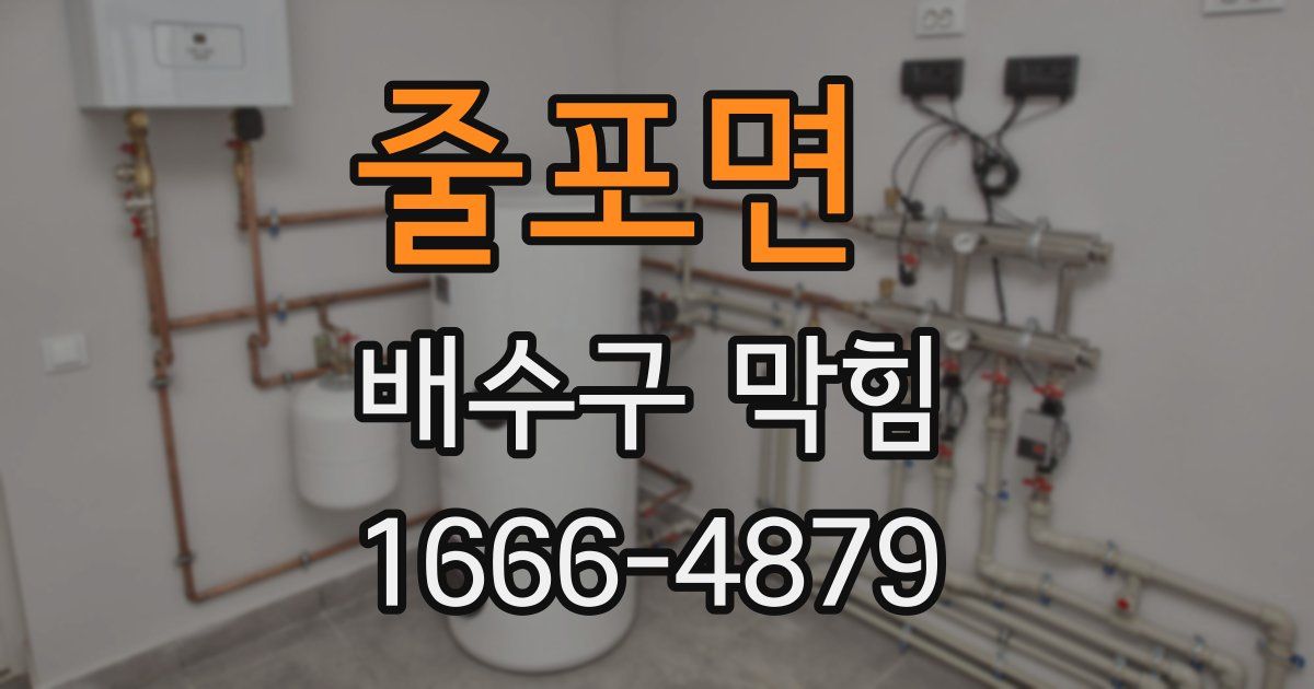 줄포면 배수구 막힘