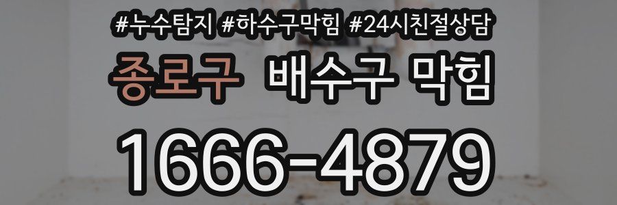 종로구 배수구 막힘