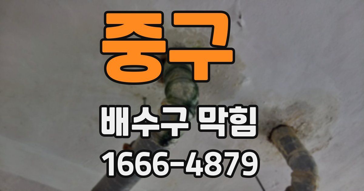 중구 배수구 막힘